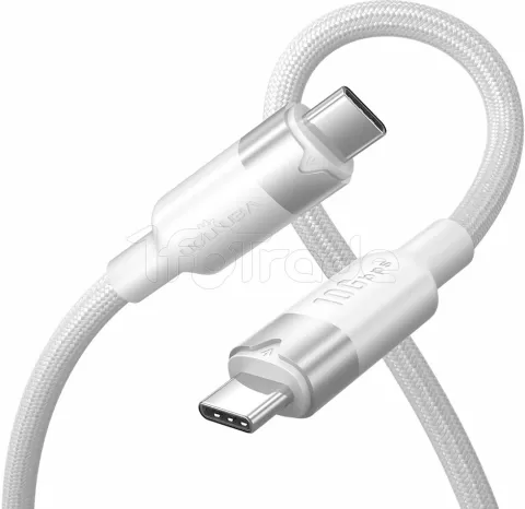 Photo de Cable Vention USB-C M/M 1m 100W (Blanc)