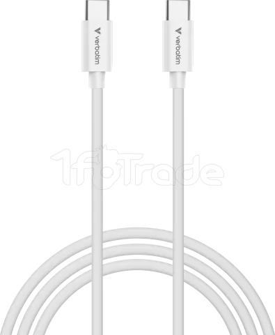 Photo de Cable Verbatim Essentials Sync & Charge USB-C 100W 3m (Blanc)