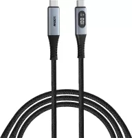 Photo de Câble Verbatim USB-C avec écran 1,2m M/M 100W (Gris/Noir)