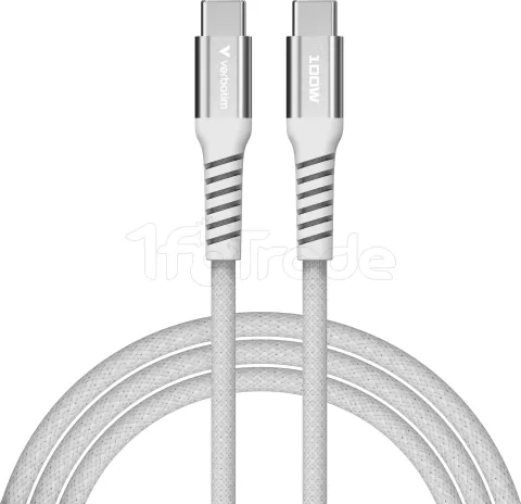 Photo de Câble Verbatim USB-C magnétique 1,2m M/M 100W (Gris)