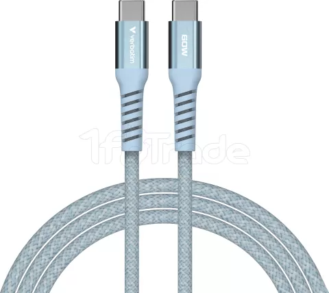 Photo de Câble Verbatim USB-C magnétique 1,2m M/M 60W (Bleu)
