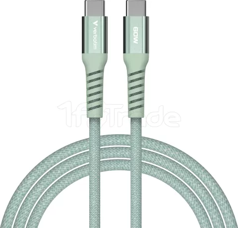 Photo de Câble Verbatim USB-C magnétique 1,2m M/M 60W (Vert)