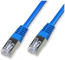 Photo de Câble/Cordon réseau RJ45 Catégorie 6 FTP (F/UTP) Droit 25cm (Bleu)