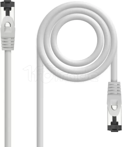 Photo de Câble/Cordon réseau RJ45 Nanocable Catégorie 8 SSTP (S/FTP) 15m (Gris)