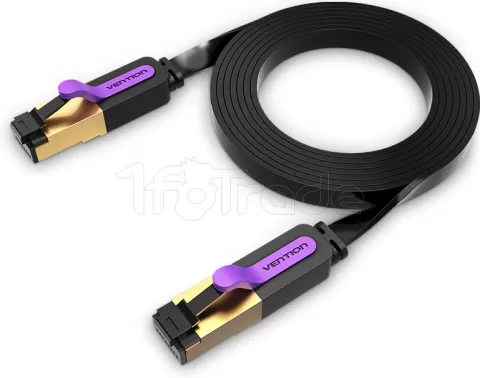 Photo de Câble/Cordon réseau RJ45 Vention Catégorie 7 S-FTP (S/FTP) Droit 3m (Noir)