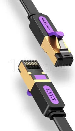 Photo de Câble/Cordon réseau RJ45 Vention Catégorie 7 S-FTP (S/FTP) Droit 3m (Noir)