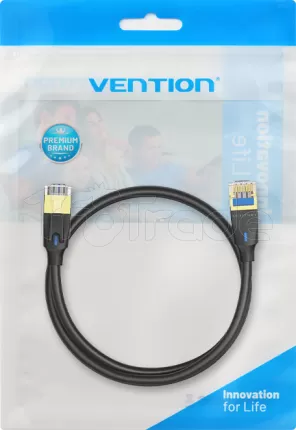 Photo de Câble/Cordon réseau RJ45 Vention Catégorie 8 SFTP (S/FTP) Droit 2m (Noir)