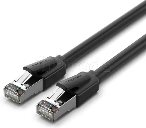 Photo de Câble/Cordon réseau RJ45 Vention Catégorie 8 SFTP (S/FTP) Droit 5m (Noir)