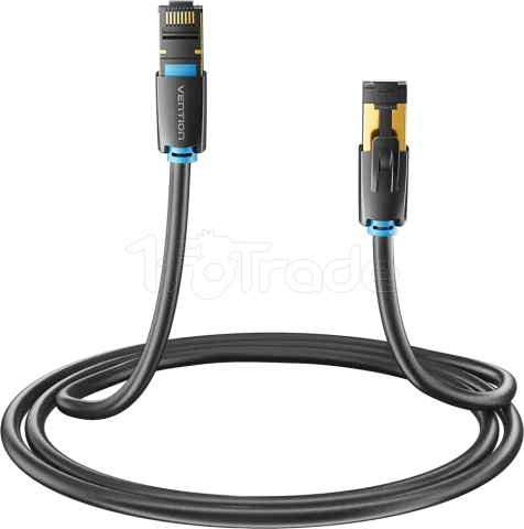 Photo de Câble/Cordon réseau RJ45 Vention Catégorie 8 SSTP (S/FTP) 10m (Noir)