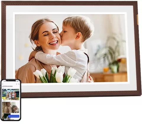Photo de Cadre photo Numérique Connecté Arzopa D10 10.1" Tactile (Marron)