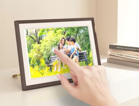 Photo de Cadre photo Numérique Connecté Arzopa D10 10.1" Tactile (Marron)