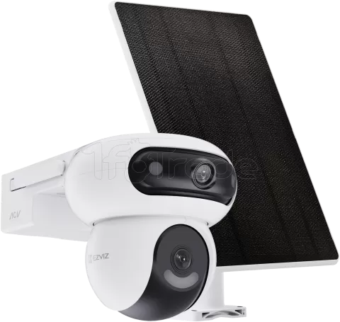 Photo de Caméra extérieure Ezviz HB90 Dual Kit avec panneau solaire (Blanc)