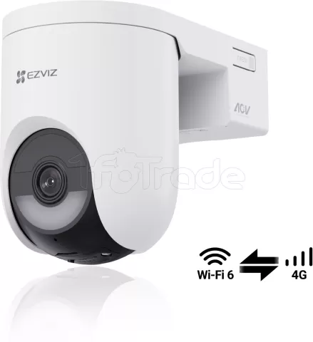 Photo de Caméra extérieure IP Ezviz HB8 Lite 4G avec panneau solaire (Blanc)
