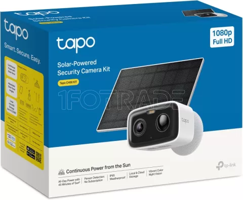 Photo de Caméra extérieure IP TP-Link Tapo C400 + panneau solaire (Blanc)