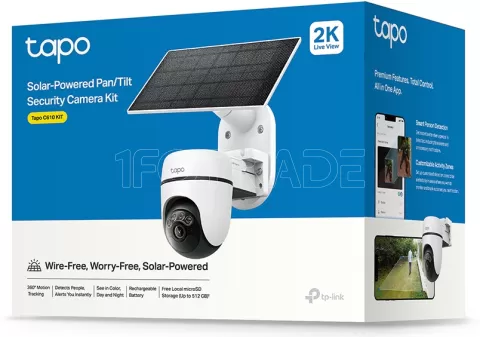 Photo de Caméra extérieure IP TP-Link Tapo C610 + panneau solaire (Blanc)