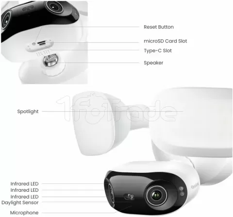 Photo de Caméra extérieure Reolink TrackFlex Floodlight F751W - IR 30m (Blanc)