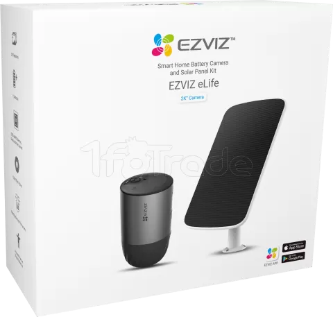 Photo de Caméra intérieur Ezviz BC1C 4K  avec panneau solaire (Noir)