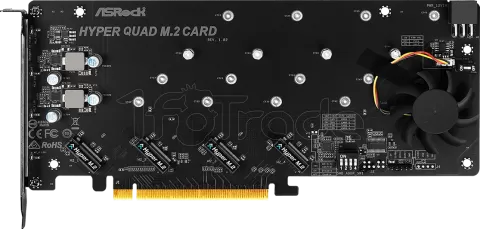 Photo de Carte Controleur PCIe 4.0 16x Asrock Hyper Quad pour NVMe M.2