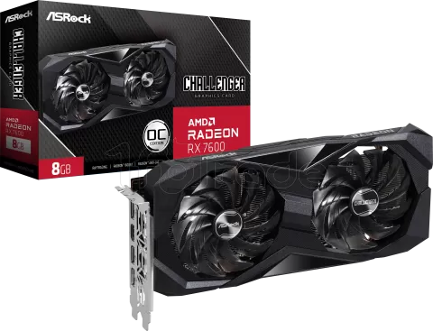 Photo de Carte Graphique AMD ASRock Radeon RX7600 Challenger OC 8Go