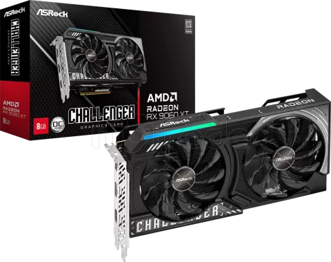 Photo de Carte Graphique ASRock Radeon RX 9060 XT Challenger OC 8Go