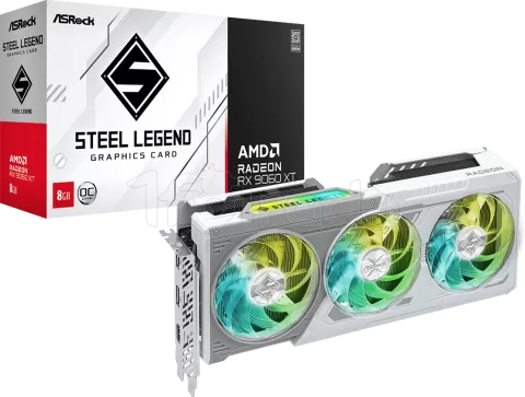 Photo de Carte Graphique ASRock Radeon RX 9060 XT Steel Legend OC 8Go