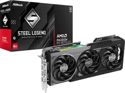Photo de Carte Graphique ASRock Radeon RX 9070 XT Steel Legend Dark