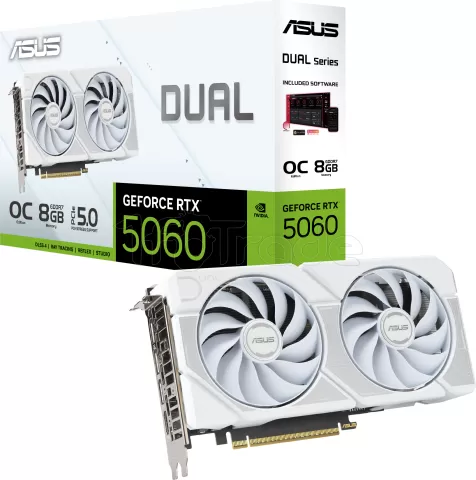 Photo de Carte Graphique Asus GeForce RTX 5060 Dual OC White 8Go