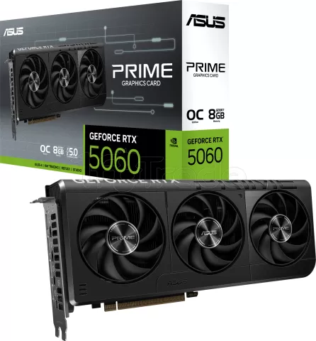 Photo de Carte Graphique Asus Prime GeForce RTX 5060 Triple Fan OC - 8Go