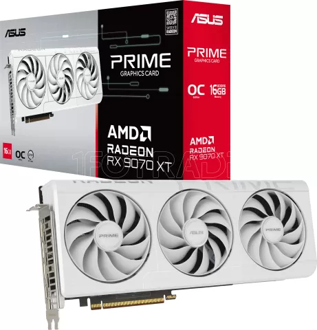 Photo de Carte Graphique Asus Radeon RX 9070 XT Prime OC (Blanc)