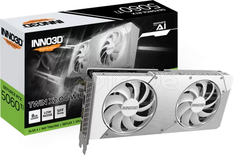 Photo de Carte Graphique Inno3D GeForce RTX 5060 Ti Twin X2 OC White 8Go