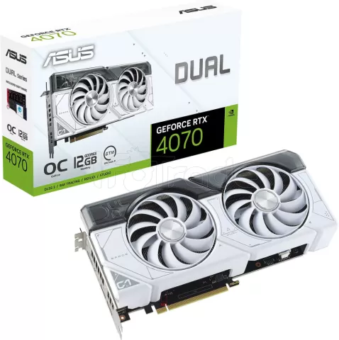 Photo de Carte Graphique Nvidia Asus GeForce RTX 4070 Dual White OC 12Go