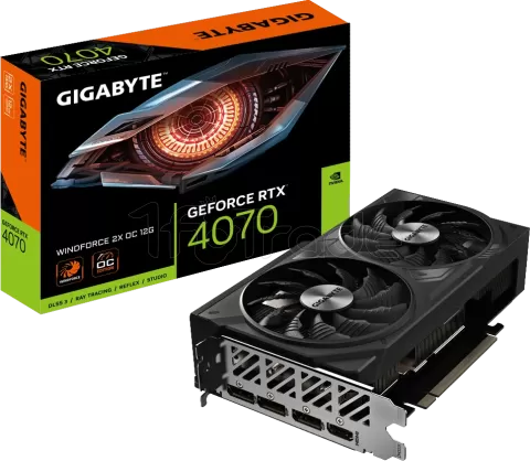 Photo de Carte Graphique Nvidia Gigabyte GeForce RTX 4070 Windforce 2X OC 12Go