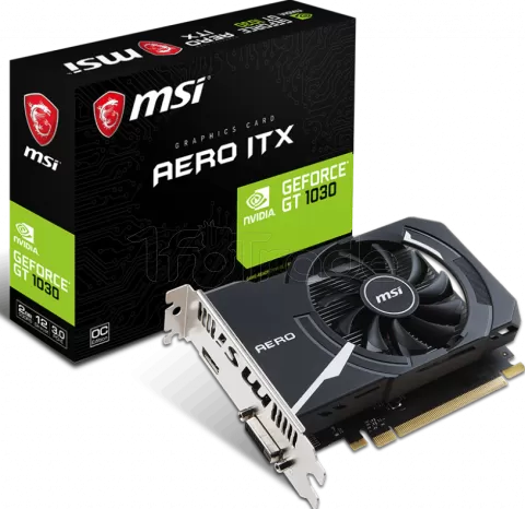 Photo de Carte Graphique Nvidia MSI GeForce GT1030 Aero ITX OC 2Go DDR4