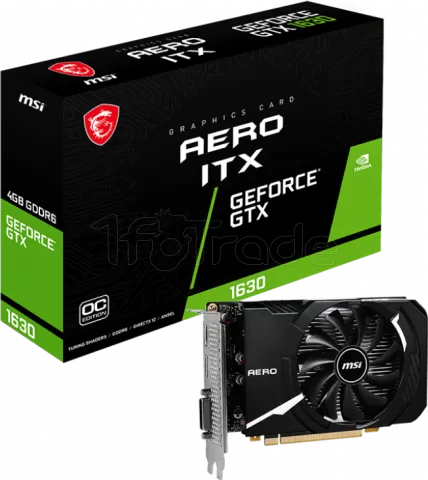 Photo de Carte Graphique Nvidia MSI GeForce GTX 1630 Aero ITX OC 4Go Mini ITX