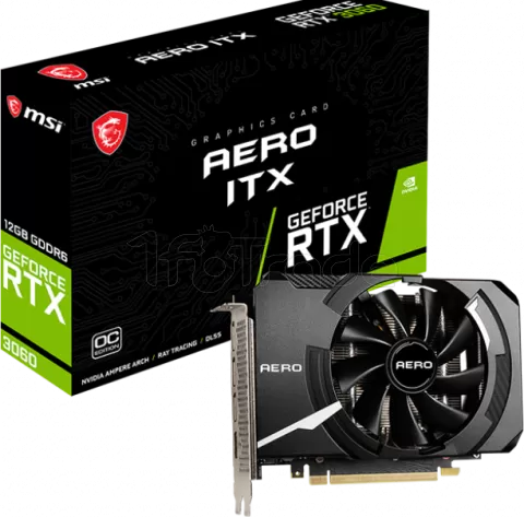 Carte Graphique NVidia MSI GeForce RTX 3060 Aero OC 12Go Mini ITX pour  professionnel, 1fotrade Grossiste informatique