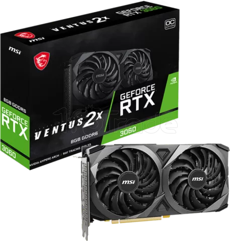 Photo de Carte Graphique Nvidia MSI GeForce RTX 3060 Ventus 2X OC 8Go