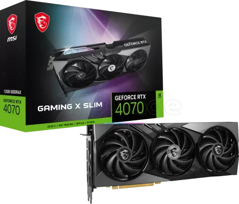 Photo de Carte Graphique Nvidia MSI GeForce RTX 4070 Gaming X Slim 12Go
