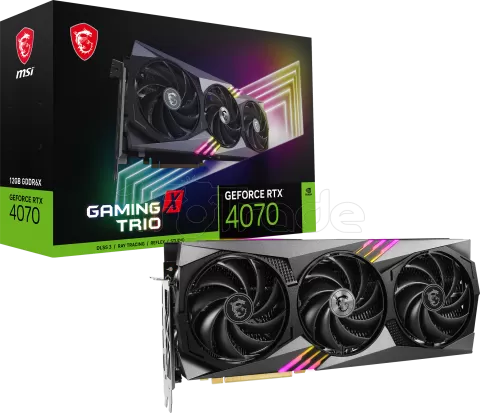 Photo de Carte Graphique Nvidia MSI GeForce RTX 4070 Gaming X Trio 12Go