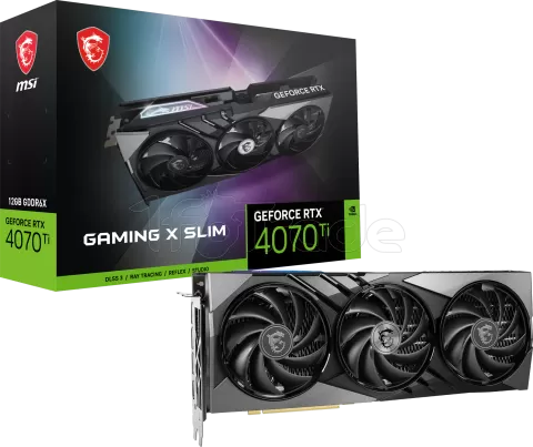 Photo de Carte Graphique Nvidia MSI GeForce RTX 4070 Ti Gaming X Slim 12Go