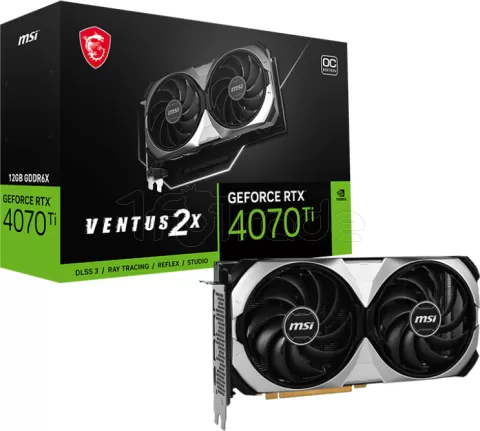 Photo de Carte Graphique Nvidia MSI GeForce RTX 4070 Ti Ventus 2X OC 12Go