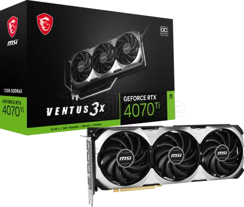 Photo de Carte Graphique Nvidia MSI GeForce RTX 4070 Ti Ventus 3X E OC 12Go