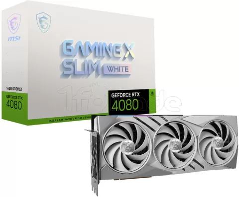 Photo de Carte Graphique Nvidia MSI GeForce RTX 4080 Gaming X Slim White 16Go