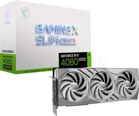 Photo de Carte Graphique Nvidia MSI GeForce RTX 4080 Super Gaming X Slim White 16Go