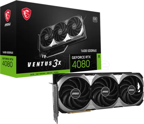 Photo de Carte Graphique Nvidia MSI GeForce RTX 4080 Ventus 3X E OC 16Go
