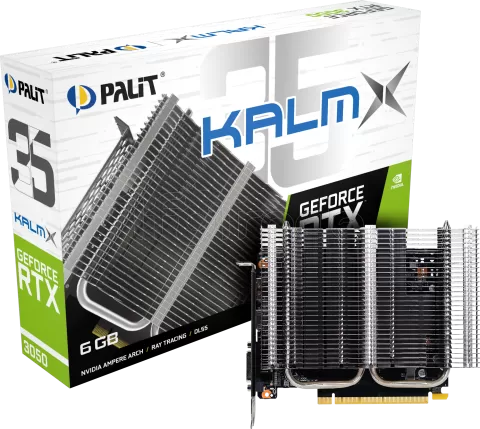 Photo de Carte Graphique Nvidia Palit GeForce RTX 3050 KalmX OC 6Go Mini ITX Passive