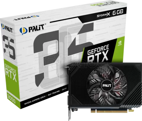Photo de Carte Graphique Nvidia Palit GeForce RTX 3050 StormX 6Go Mini ITX