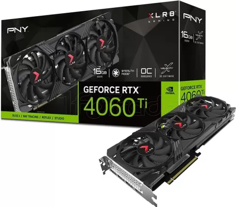 Photo de Carte Graphique Nvidia PNY GeForce RTX 4060 Ti XLR8 Gaming Verto OC Triple Fan 16Go
