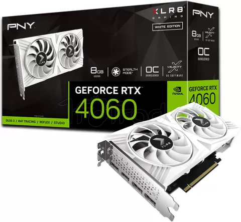 Photo de Carte Graphique Nvidia PNY GeForce RTX 4060 XLR8 Verto Dual Fan White 8Go