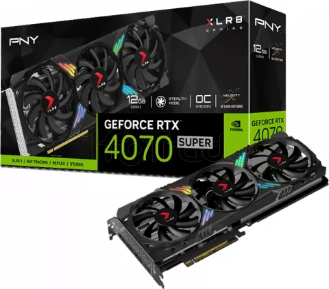 Photo de Carte Graphique Nvidia PNY GeForce RTX 4070 Super XLR8 Gaming Verto Epic-X OC 12Go