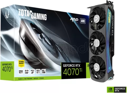 Photo de Carte Graphique Nvidia Zotac GeForce RTX 4070 Ti Amp Airo 12Go